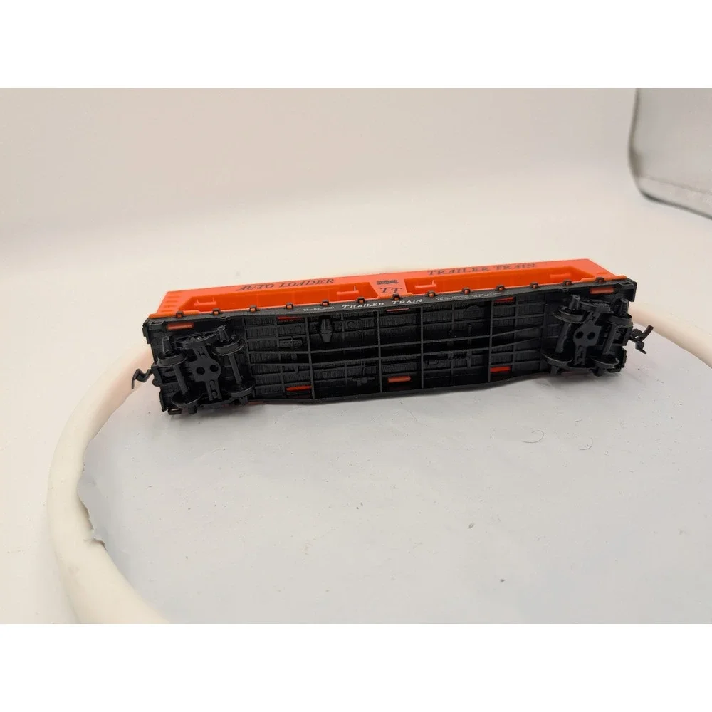 Frisco Trailer Train Auto‎ Loader Boxcar HO Scale Orange Black Model Train Car
